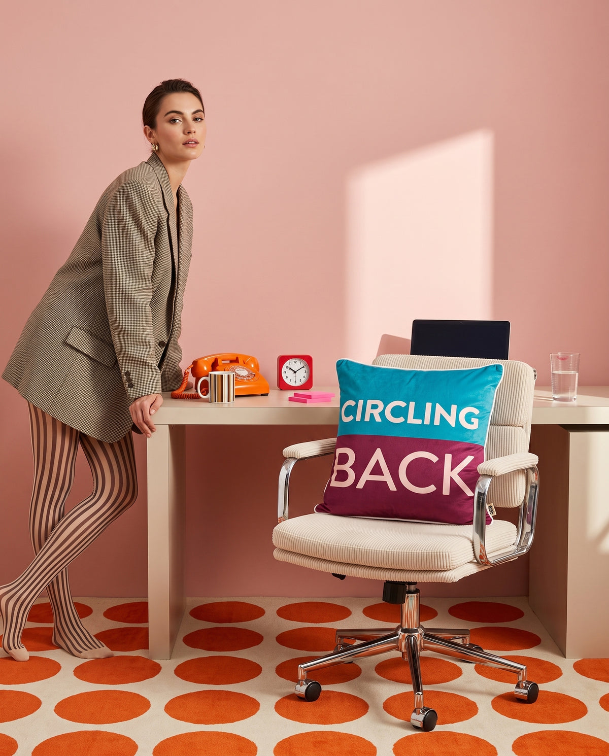 circling back pillow