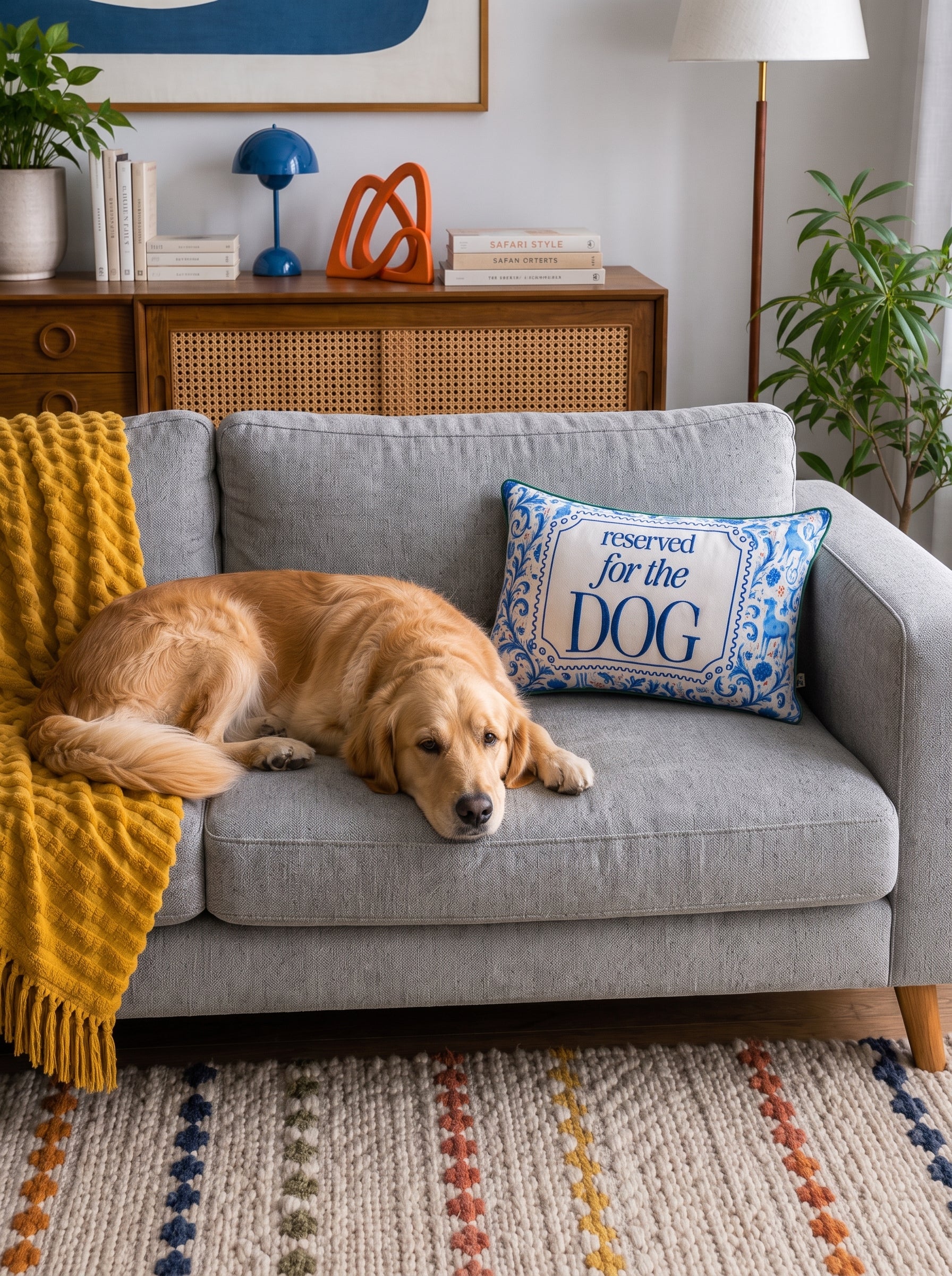 reserved for the dog pillow