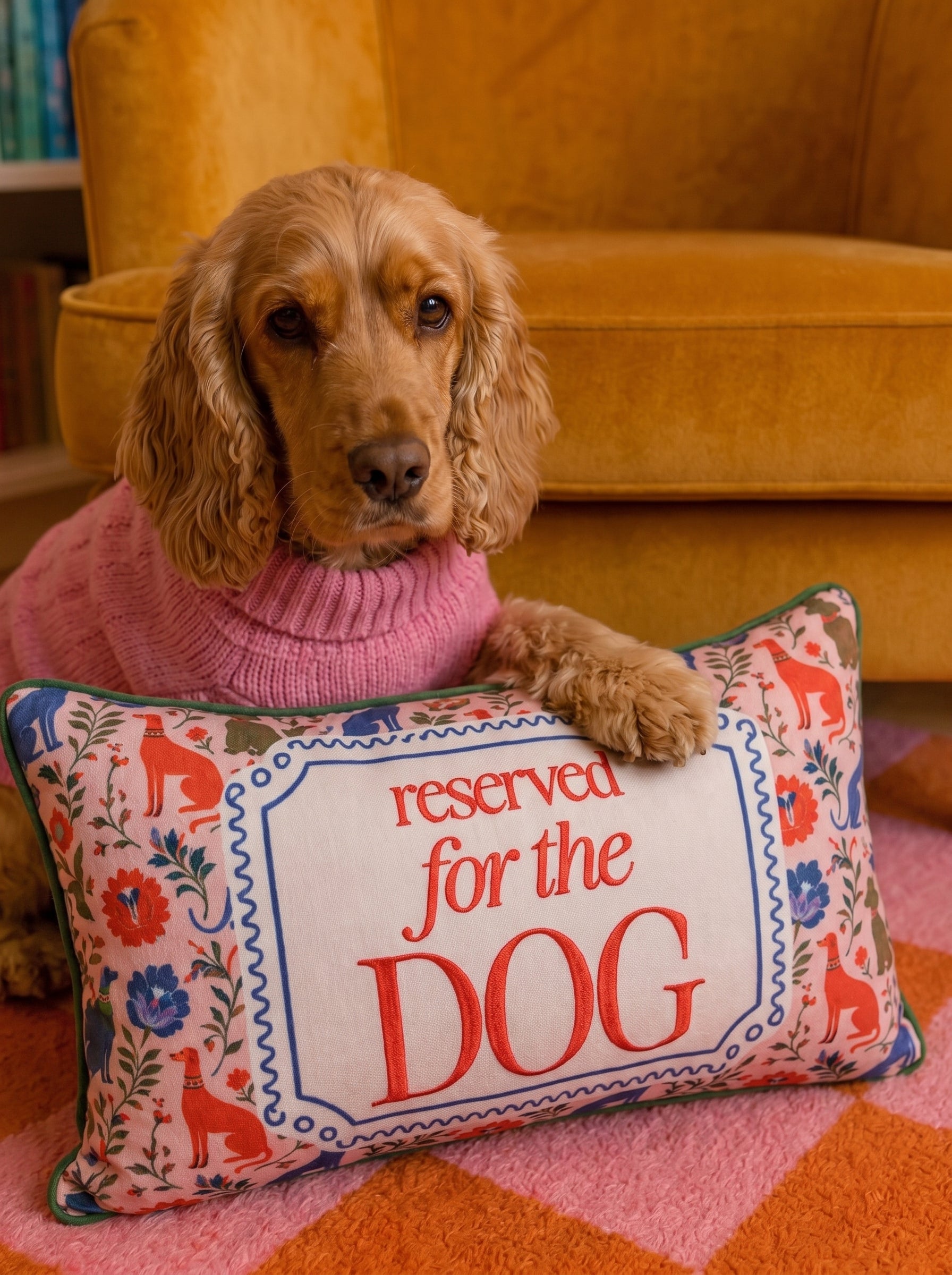 reserved for the dog pillow