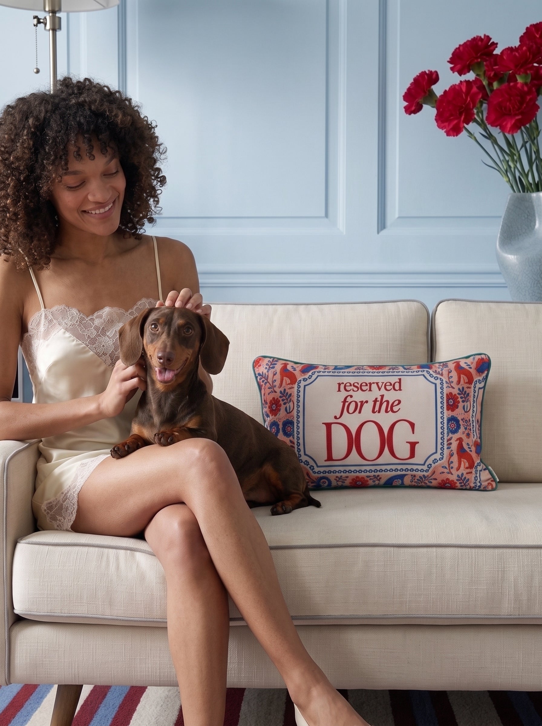 reserved for the dog pillow
