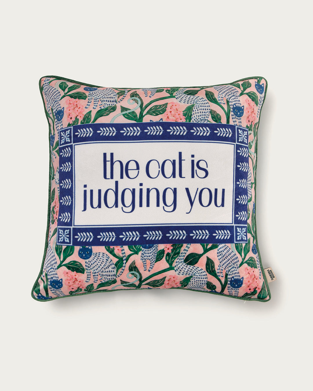 the cat is judging you pillow