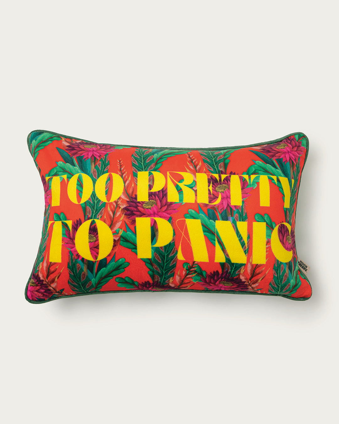 too pretty to panic pillow