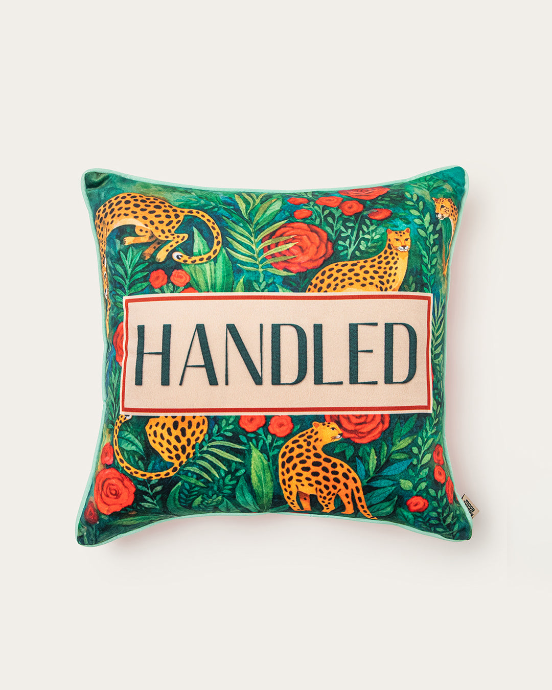 handled' decorative throw pillow | Mood Theory